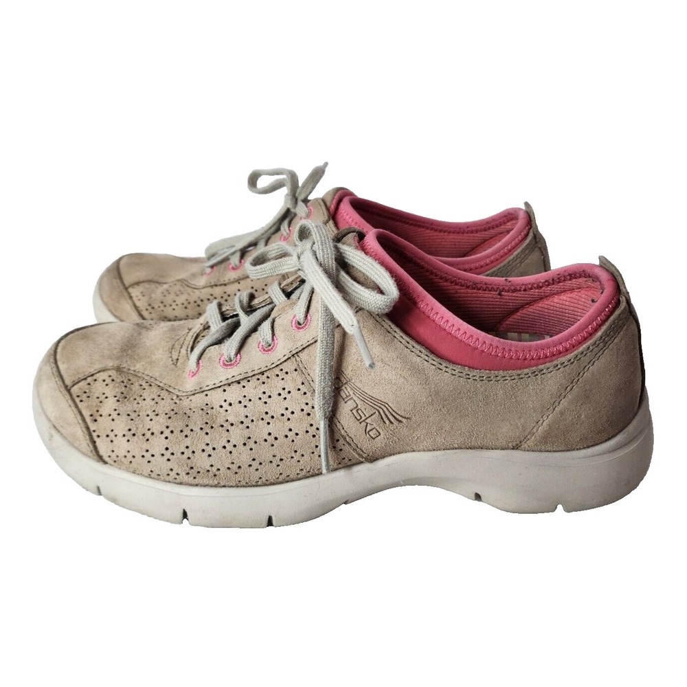 Dansko Womens Elise Sneakers Size 38 Brown‎ Suede Comfort Walking Workwear Shoes